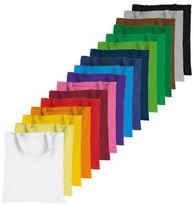 Baumwolltragetaschen in verschiedenen Farben