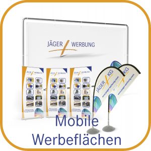 Ob Fahnen, Banner oder Messesysteme - bei uns sind Sie gut aufgehoben